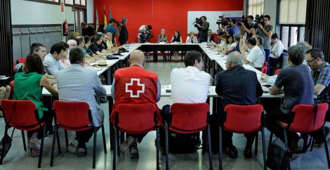 Oenegés como Cruz Roja, Acnur, CEAR o Cáritas preparan la llegada al puerto de València en los próximos días de los 629 inmigrantes del barco Aquarius mientras la vicepresidenta del Consell, Mónica Oltra, preside la reunión del Centro de Coordinación Oper