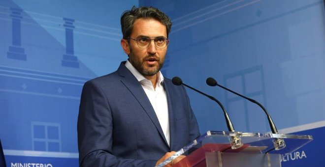 13/06/2018.- El ministro de Cultura, Máxim Huerta, anuncia su dimisión durante su comparecencia esta tarde en la sede del ministerio, tras conocerse que defraudó a Hacienda 218.000 euros y que ha debido abonar por ello 366.000 euros. El ministro ha sido t