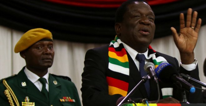 El presidente de Zimbabue, Emmerson Mnangagwa, hace unas semanas en Harare. REUTERS/Philimon Bulawayo