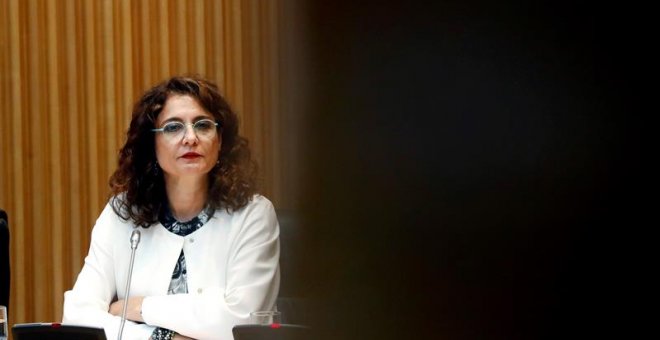 La ministra de Hacienda, María Jesús Montero, en el Congreso. EFE/Juan Carlos Hidalgo