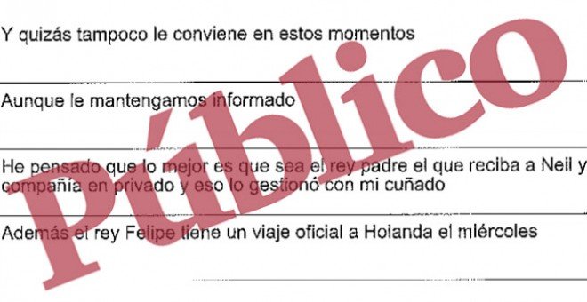 Extracto de las conversaciones recuperadas del teléfono de Javier López Madrid, ex consejero delegado de OHL, que hacen mención al rey Felipe VI