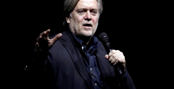 El ex director de estrategia electoral de Donald Trump, Steve Bannon, durant euna conferencia en Zurich ,Suiza.- REUTERS