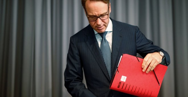 El presidente del Bundesbank (el banco central de Alemania), Jens Weidmann, antes de su conferencia en erlín. REUTERS/Hannibal Hanschke