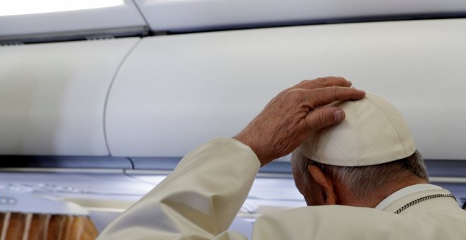 El Papa Francisco a su llegada a Irlanda. REUTERS/Gregorio Borgia. 25 de agosto, 2018