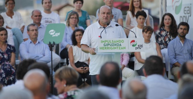 Andoni Ortuzar, durante su discurso de inicio del curso político en Zarautz. Foto: PNV