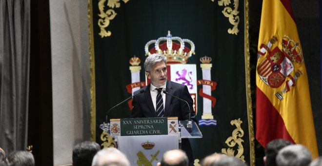 El ministro del Interior, Fernando Grande-Marlaska. / ÓSCAR DEL POZO (EP)