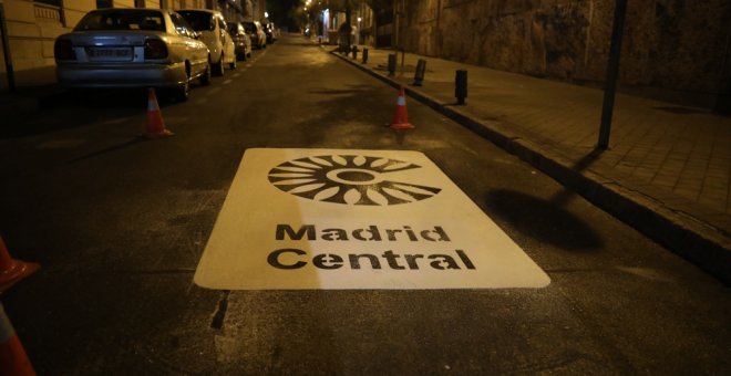 Pictograma de Madrid central como señalización en las zonas de acceso. Ayuntamiento de Madrid