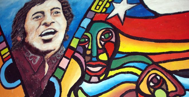 Mural dedicado a Víctor Jara en Santiago de Chile./Wikipedia
