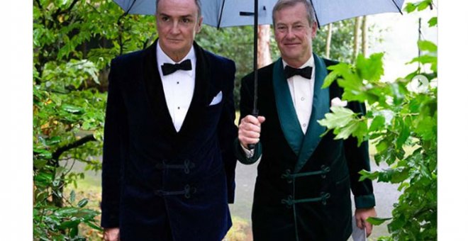 Lord Ivar Mountbatten, a la derecha, junto a su marido James Coyle. - INSTAGRAM