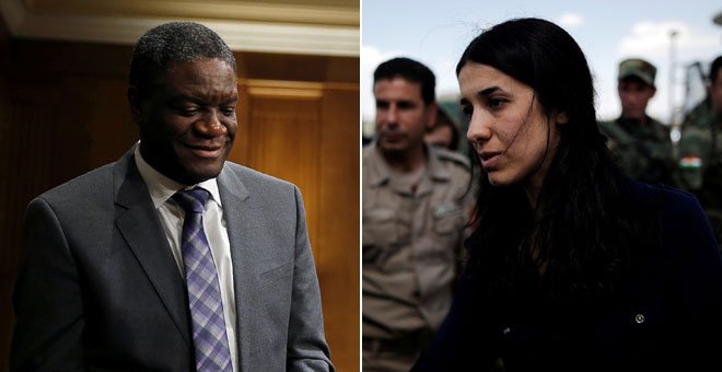 Denis Mukwege y Nadia Murad, ganadores del Nobel de la Paz 2018. - REUTERS
