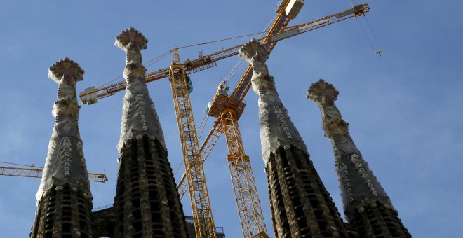 Las obras de la Sagrada Familia. REUTERS/John Schults/File Photo