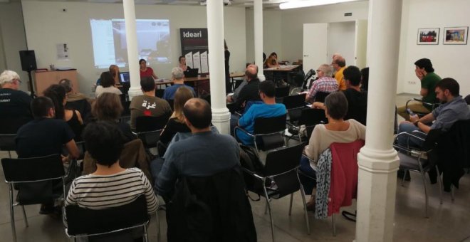 Asamblea de los cooperativistas de La Jornada.