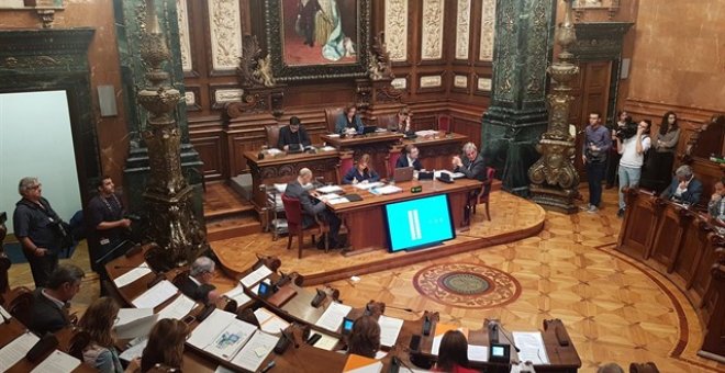 El pleno del ayuntamiento de Barcelona. EUROPA PRESS