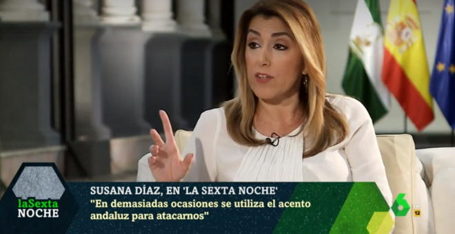 Susana Díaz en 'La Sexta Noche'./LA SEXTA