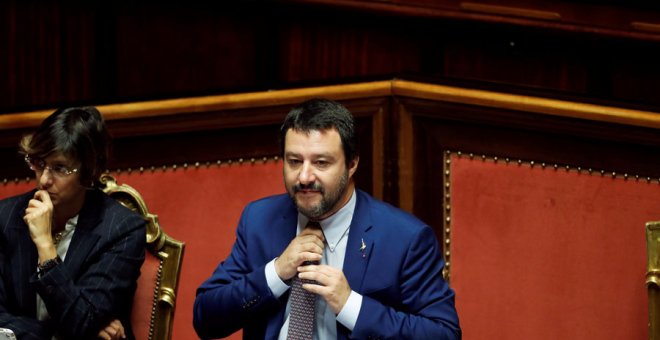 Salvini, hace unos días en el Senado italiano. REUTERS/Remo Casilli
