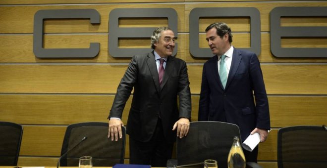 Los presidentes de CEOE y Cepyme, Juan Rosell y Antonio Garamendi  |  EFE