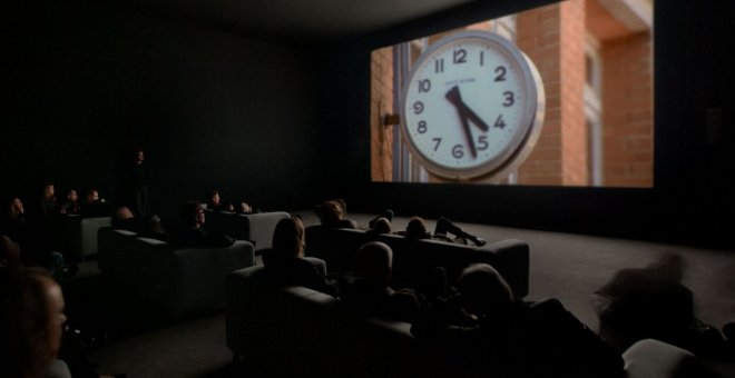 Exhibición de la obra 'The Clock', en la Tate Modern de Londres.