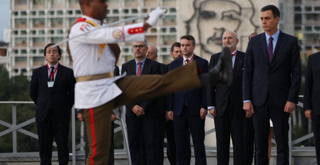 El presidente del Gobierno de España, Pedor Sánchez, en un acto institucional en La Habana (Cuba). REUTERS/Alexandre Meneghini
