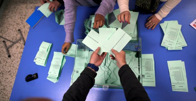 recuento de votos en ronda