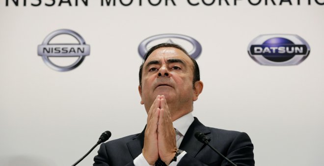 Foto de archivo del entonces presidente de Nissan Motor, Carlos Ghosn, mientras daba una rueda de prensa en Tokio (Japón) en octubre de 2016. EFE/ Kimimasa Mayama