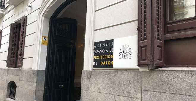 Fachada de la Agencia de Protección de Datos en Madrid. ARCHIVO