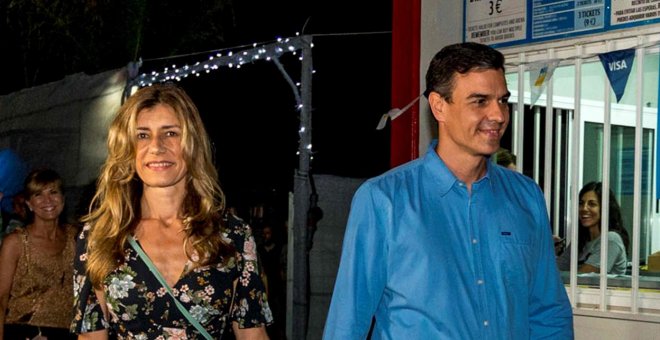 Pedro Sánchez y su esposa en el FIB / EFE