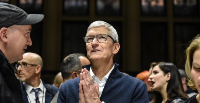 El consejero delegado de Apple, Tim Cook, en la presentación de nuevos productos de la compañía enla Academia de Música de Brooklyn, en Nueva York, elpasado octubre. AFP/Stephanie Keith