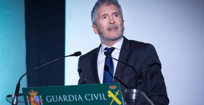 El ministro del Interior en la presentación de la campaña de la Guardia Civil "trabajoforzoso". EFE/Luca Piergiovanni