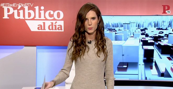 Núria Martínez, durante el informativo Público al Día del 23 de enero.