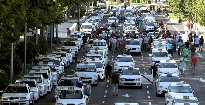 Protestas de los taxistas en Madrid | EFE