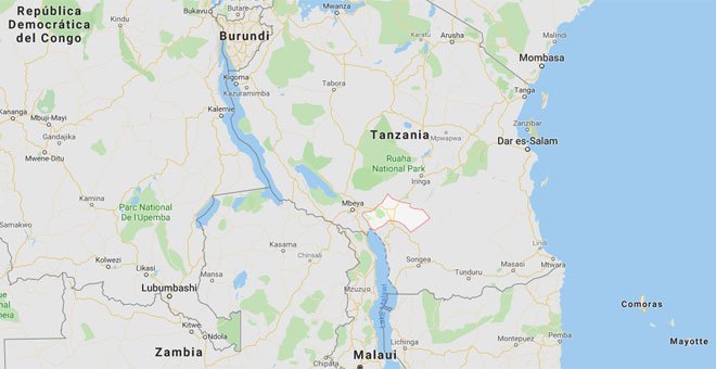 Los crímenes tuvieron lugar en la región de Njombe, en el suroeste de Tanzania. / GOOGLE MAPS
