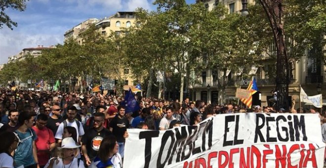 La independencia catalana sigue en la lista de los principales problemas en España./Europa Press