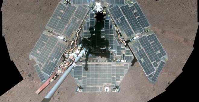 El 24 de marzo de 2014 el Opportunity se hizo un 'selfie'en Marte. (REUTERS)