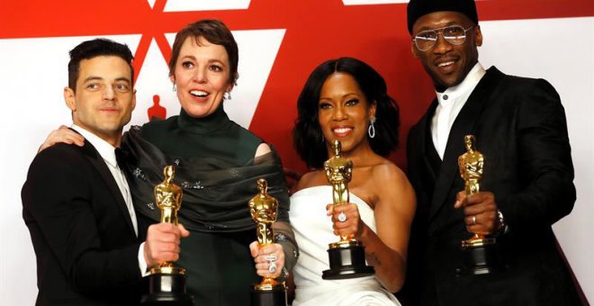 Los cuatro actores que han ganado el Oscar este año. (EFE)