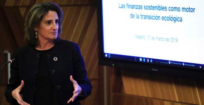La ministra de Transición Ecológica, Teresa Ribera, en un acto de principios de 2019. (EFE)