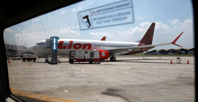 Un Boeing 737 Max 8 de Lion Air cerca de Yakarta este viernes. REUTERS/Willy Kurniawan
