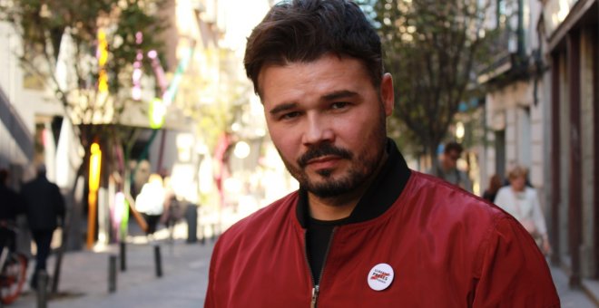 Gabriel Rufián, tras la entrevista para 'Publico'. ERLY QUIZHPE