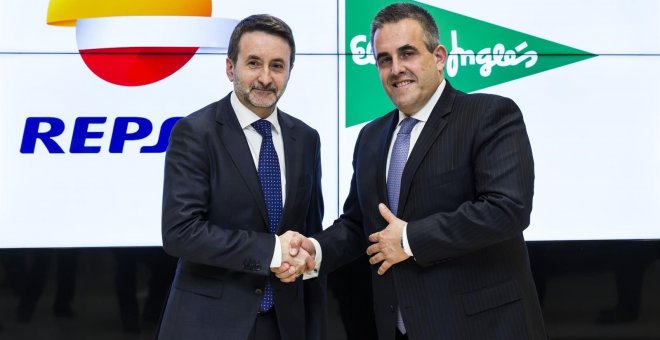 Los consejeros delegados de Repsol, Josu Jon Imaz, y de El Corte Inglés. Víctor del Pozo. E.P.