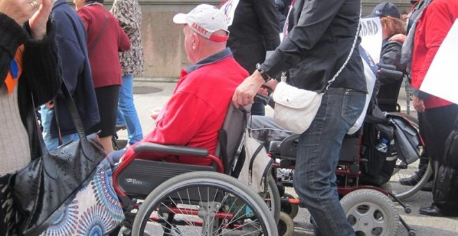 Manifestación de discapacitados./Europa Press