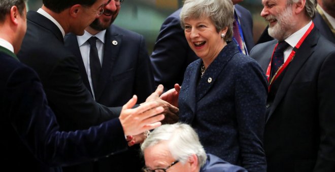May, en la cumbre de la UE en Bruselas este jueves. REUTERS/Yves Herman