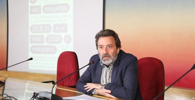 Mauricio Valiente en una rueda de prensa en el Ayuntamiento de Madrid.