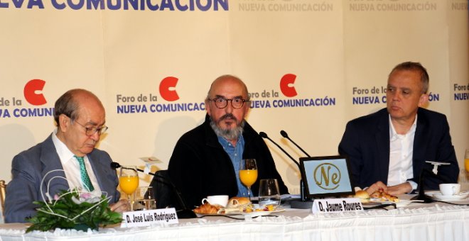Jaume Roures durante el coloquio del Foro de la Nueva Comunicación.