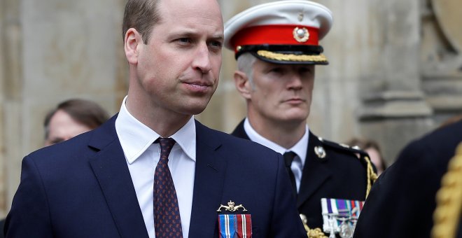El príncipe Guillermo, duque de Cambridge, al salir del evento que homenajeaba al primer submarino con misiles nucleares. Kirsty Wigglesworth/Pool via REUTERS
