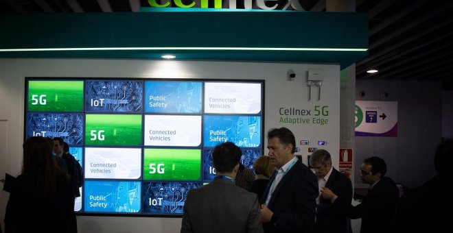 Stand de Cellnex en el Mobile World Congress, en Barcelona. E.P./David Zorrakino