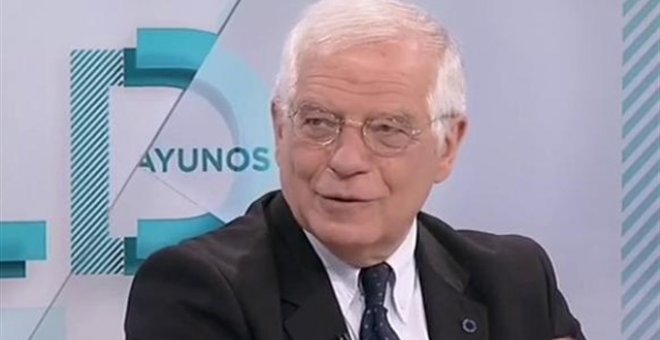 08/05/2019.- El ministro de Asuntos Exteriores, Josep Borrell, en 'Los desayunos de TVE'.