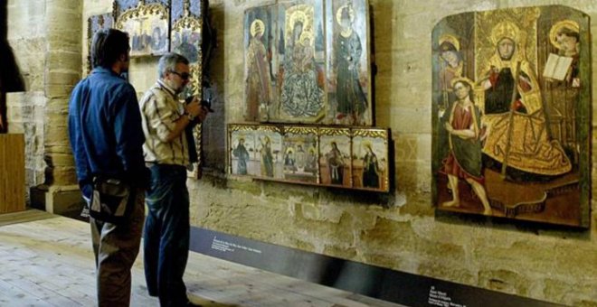 El Museu de Lleida Diocesà i Comarcal expone parte de las 111 obras actualmente en litigio entre los dos obispados. /ARCHIVO EFE