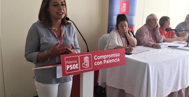 La secretaria general del PSOE de Palencia, Miriam Andrés. / EP