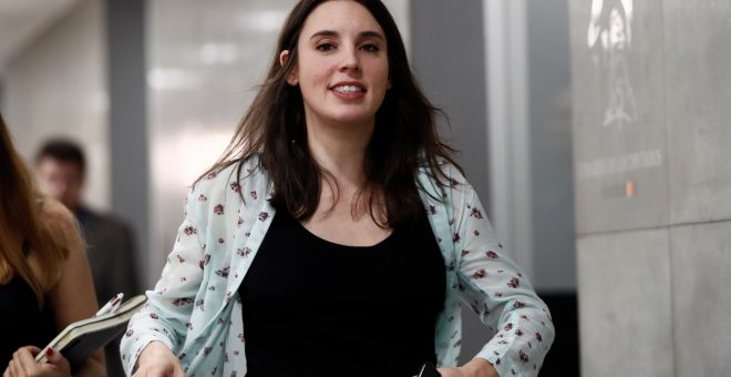 La portavoz del grupo confederal de Unidas Podemos, Irene Montero, en el Congreso de los Diputados. EFE/Mariscal