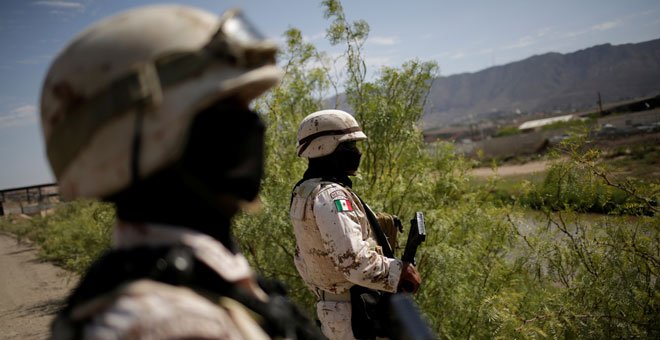 Efectivos de Guardia Nacional, en la frontera con Estados Unidos. / REUTERS