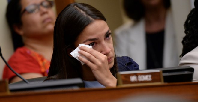 10. 07.2019. / Alexandria Ocasio-Cortez reacciona al testimonio de Yazmin Juarez, madre del bebé Mariee, que murió después de una detención en el ICE.REUTERS/Erin Scott